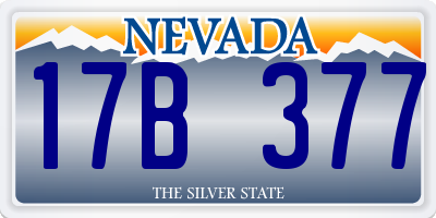 NV license plate 17B377