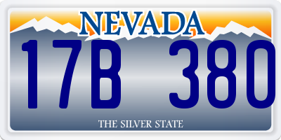 NV license plate 17B380