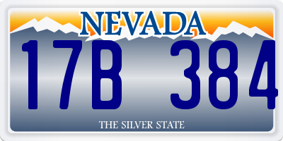 NV license plate 17B384