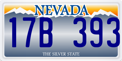 NV license plate 17B393