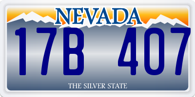 NV license plate 17B407