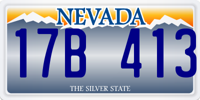 NV license plate 17B413