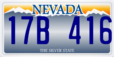 NV license plate 17B416