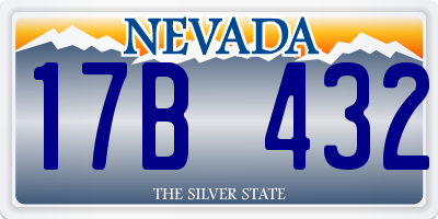 NV license plate 17B432