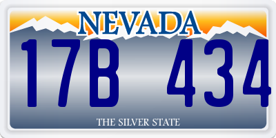 NV license plate 17B434