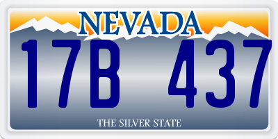 NV license plate 17B437
