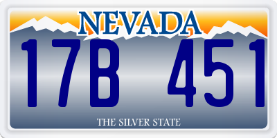 NV license plate 17B451