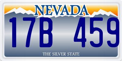 NV license plate 17B459