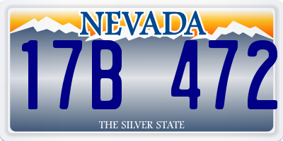 NV license plate 17B472
