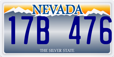NV license plate 17B476