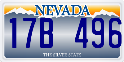 NV license plate 17B496