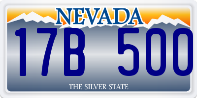 NV license plate 17B500