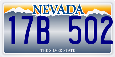 NV license plate 17B502