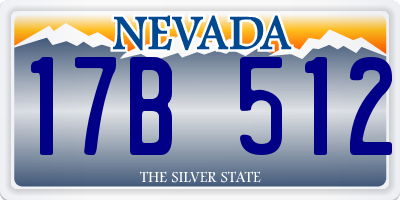 NV license plate 17B512