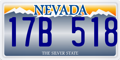 NV license plate 17B518