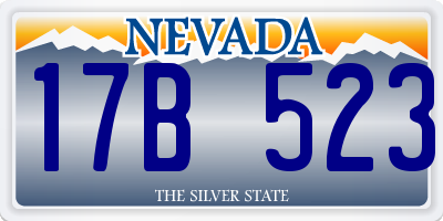 NV license plate 17B523