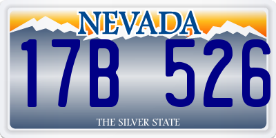 NV license plate 17B526