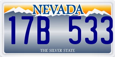 NV license plate 17B533