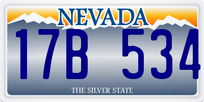 NV license plate 17B534