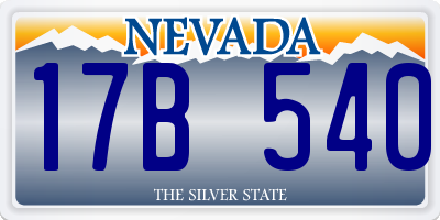 NV license plate 17B540