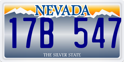NV license plate 17B547
