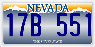 NV license plate 17B551