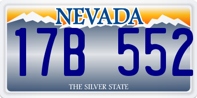 NV license plate 17B552