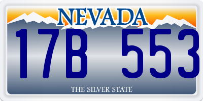 NV license plate 17B553