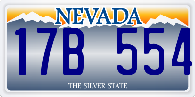 NV license plate 17B554
