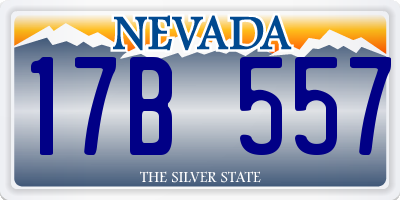 NV license plate 17B557