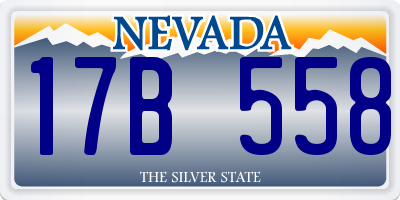 NV license plate 17B558