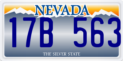 NV license plate 17B563
