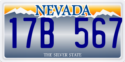 NV license plate 17B567