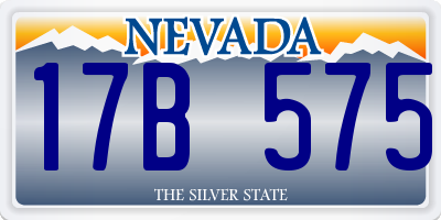 NV license plate 17B575