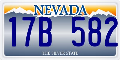 NV license plate 17B582