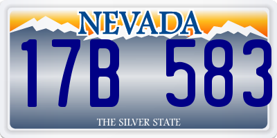 NV license plate 17B583