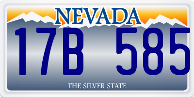 NV license plate 17B585