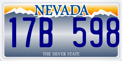NV license plate 17B598