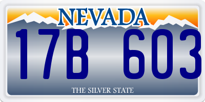 NV license plate 17B603