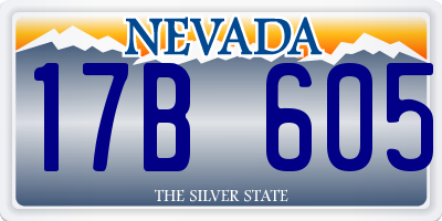 NV license plate 17B605