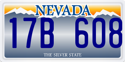 NV license plate 17B608