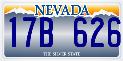 NV license plate 17B626