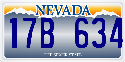 NV license plate 17B634