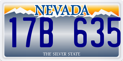 NV license plate 17B635