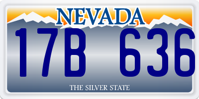 NV license plate 17B636