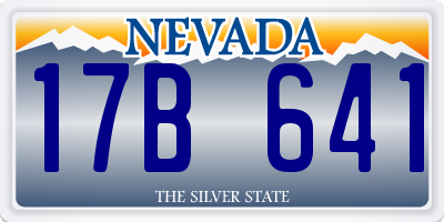 NV license plate 17B641