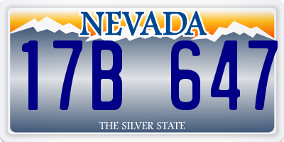 NV license plate 17B647