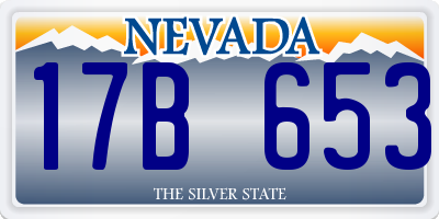 NV license plate 17B653