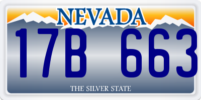 NV license plate 17B663