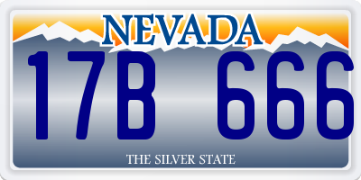 NV license plate 17B666